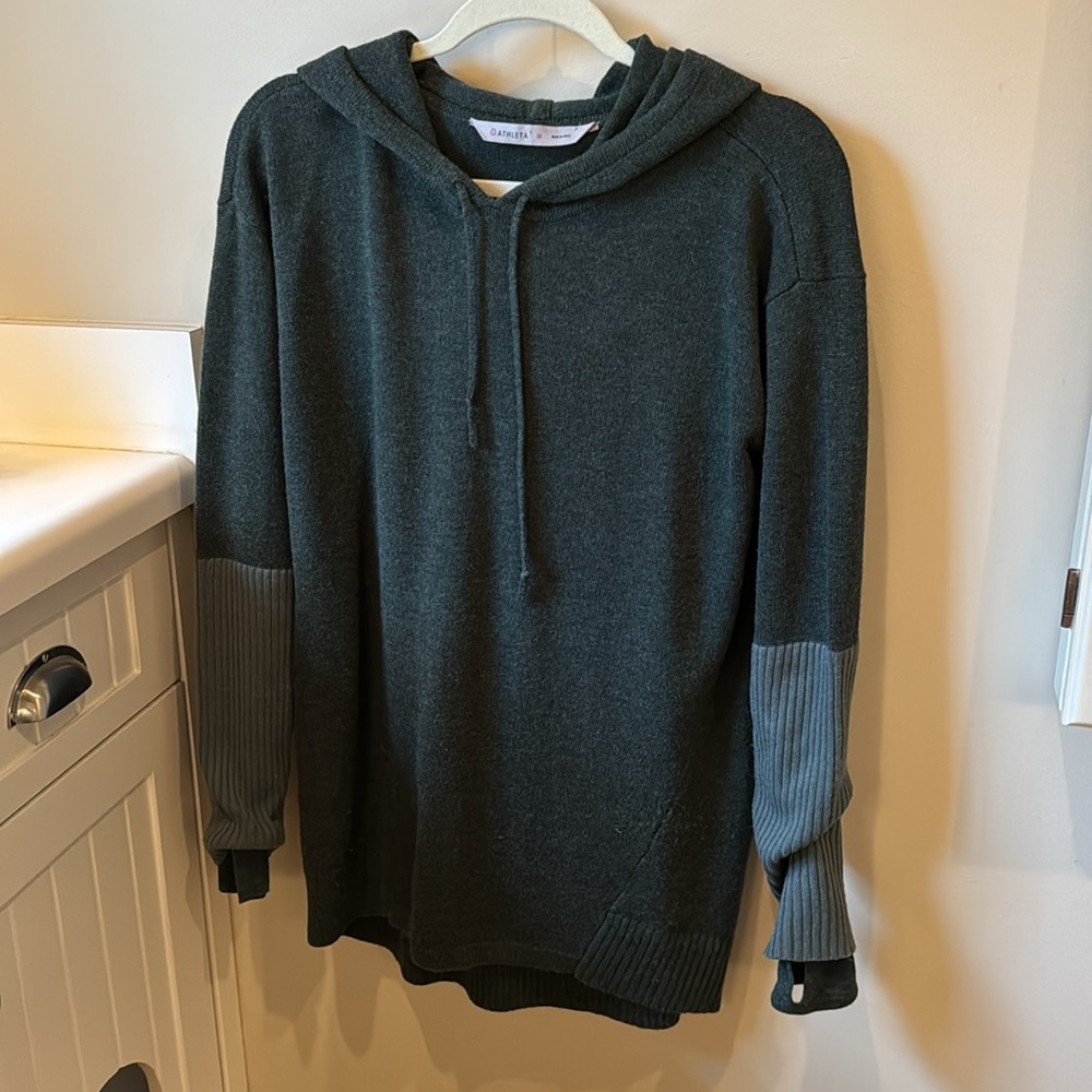 Athleta, medium, sweater, hoodie, forest green